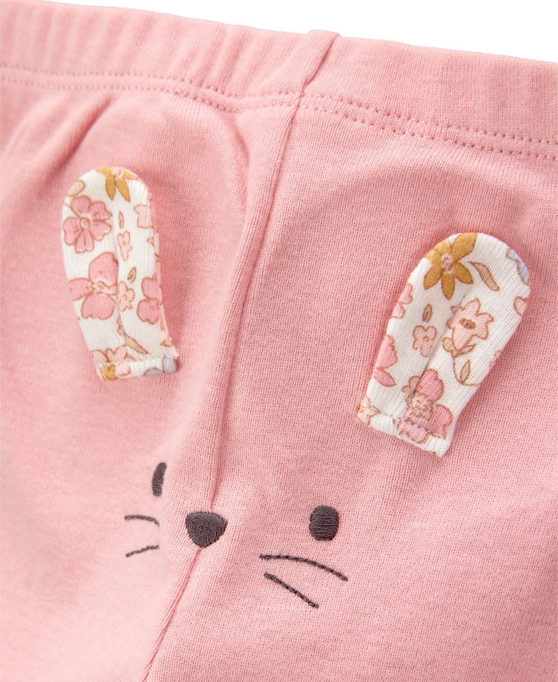 Carter's Baby Girls 3-Pc. Cotton Floral Mouse Little Character Set