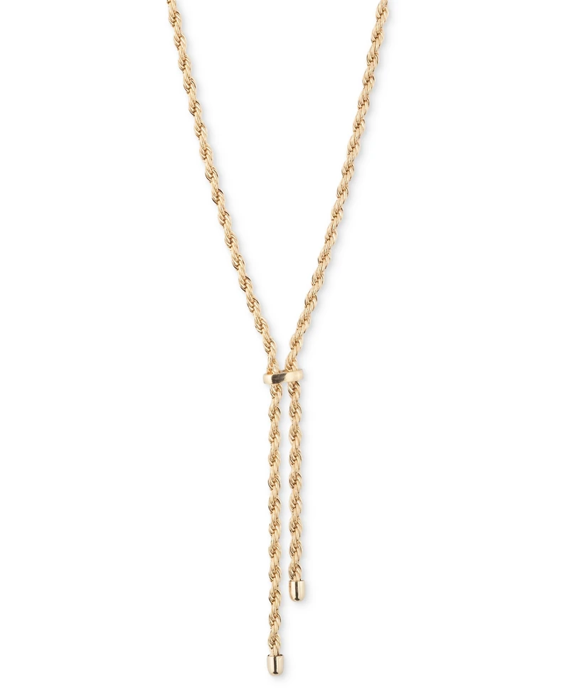 Lauren Ralph Lauren Gold-Tone Rope Chain Lariat Necklace, 16" + 3" extender