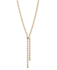 Lauren Ralph Lauren Gold-Tone Rope Chain Lariat Necklace, 16" + 3" extender