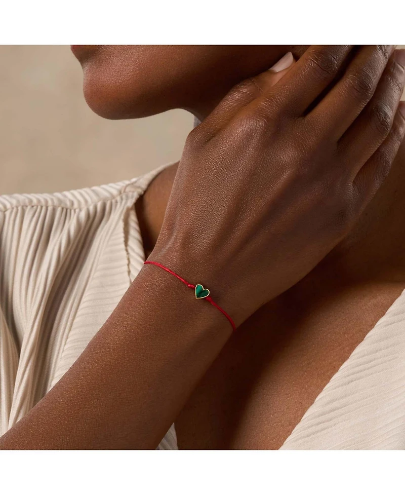 Lucky in Love - Malachite Red String Bracelet