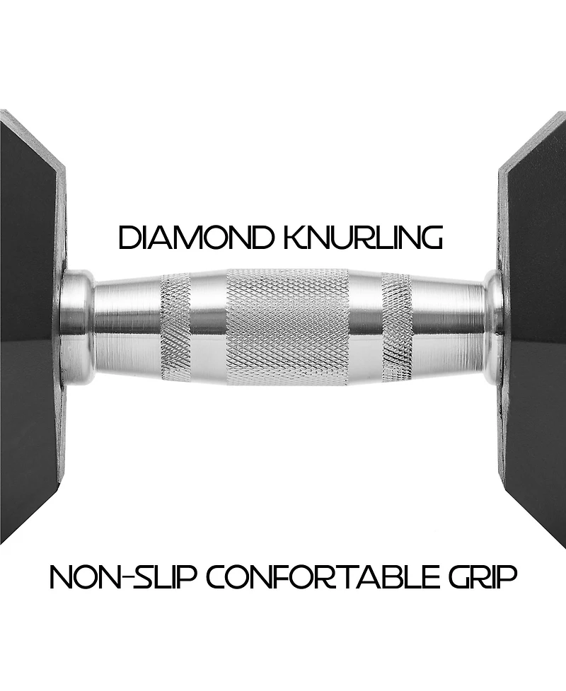 Philosophy Gym Rubber Coated Hex Dumbbell Hand Weight, 25 lbs