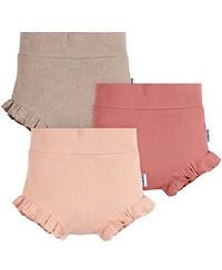 Gerber Baby Girls Bubble Shorts, 3-Pack