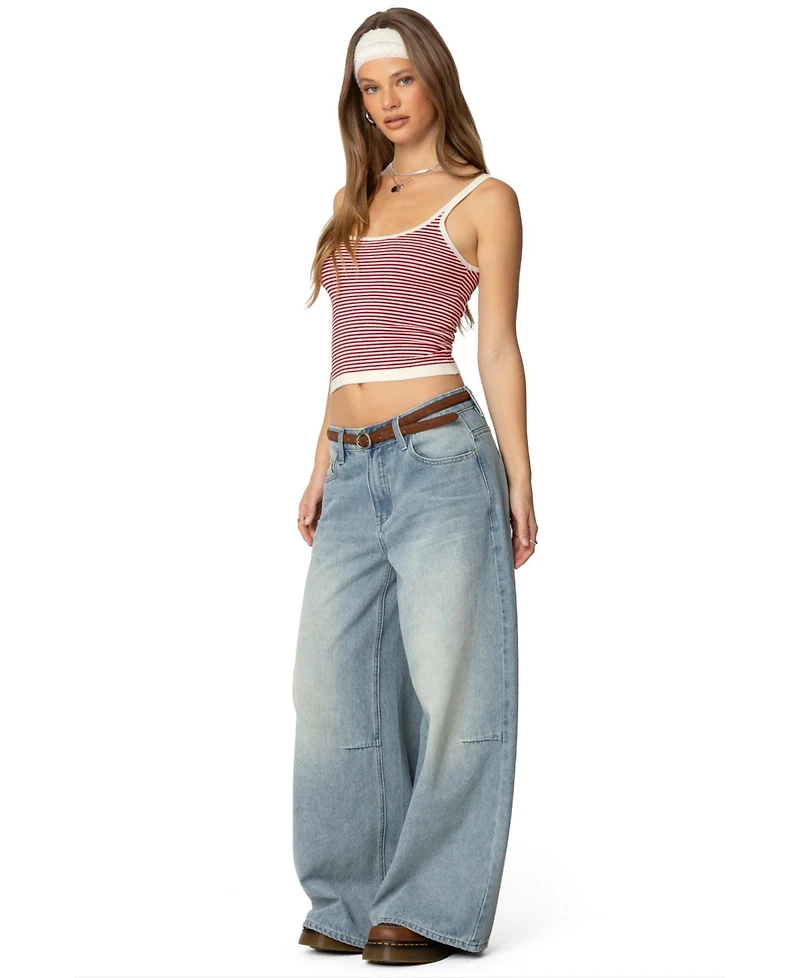 Edikted Women's Saylor Striped Knit Tank Top
