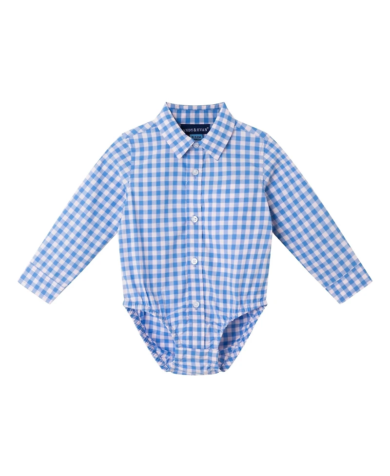 Andy & Evan Baby Boys Long Sleeve Buttondown Pant Set