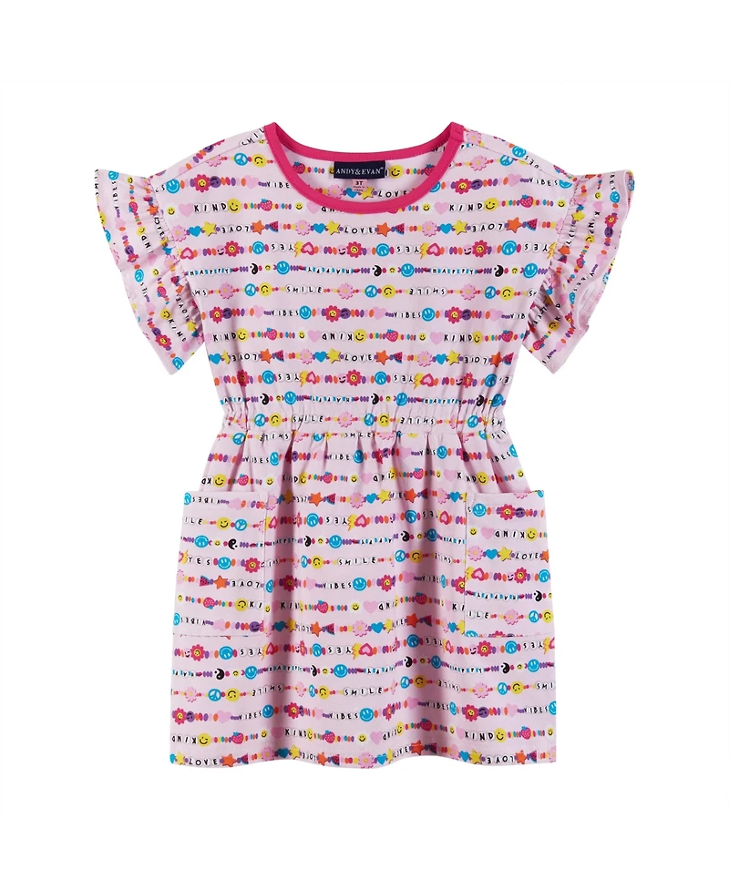 Andy & Evan Toddler Girls Toddler/Child Friendship Bracelet Print Dress