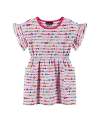 Andy & Evan Toddler Girls Toddler/Child Friendship Bracelet Print Dress