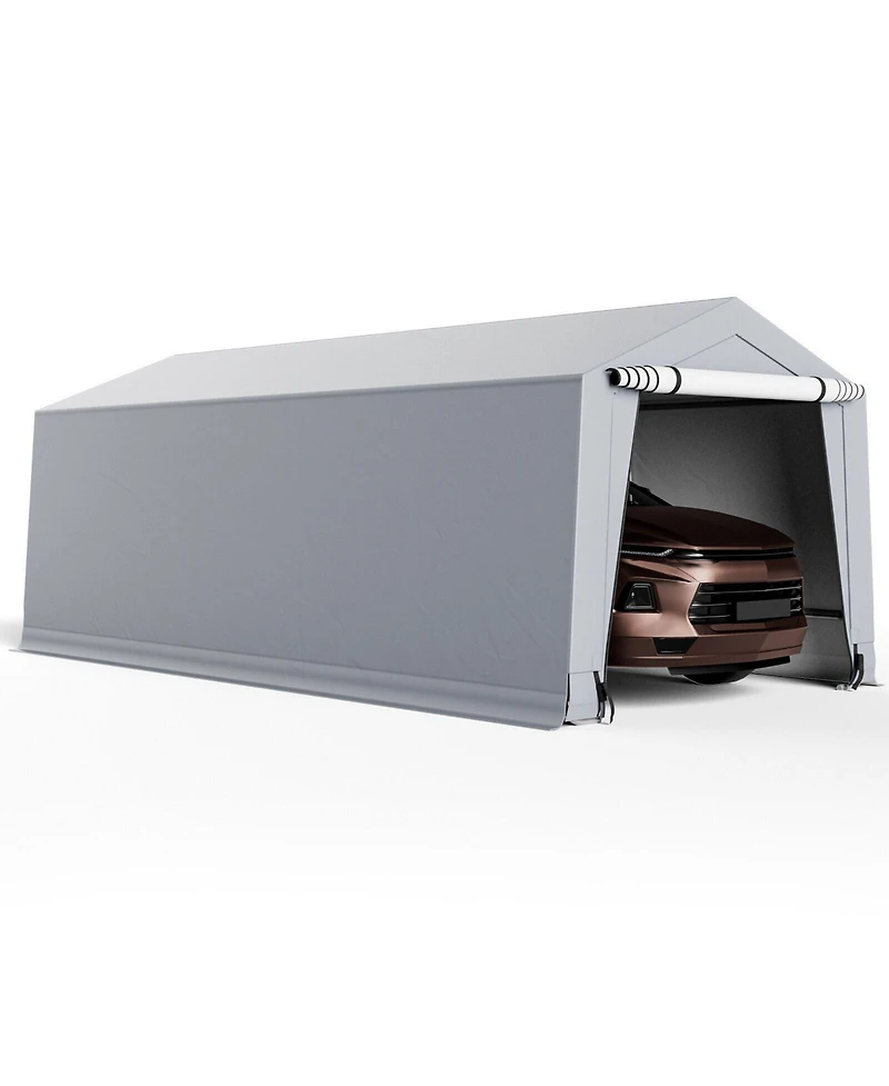 10 x Feet Outdoor Heavy-Duty Carport with 2 Doors-10 x ft