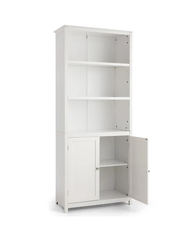 Bookcase Shelving Storage Wooden Cabinet Unit Standing Display Bookcase with Doors