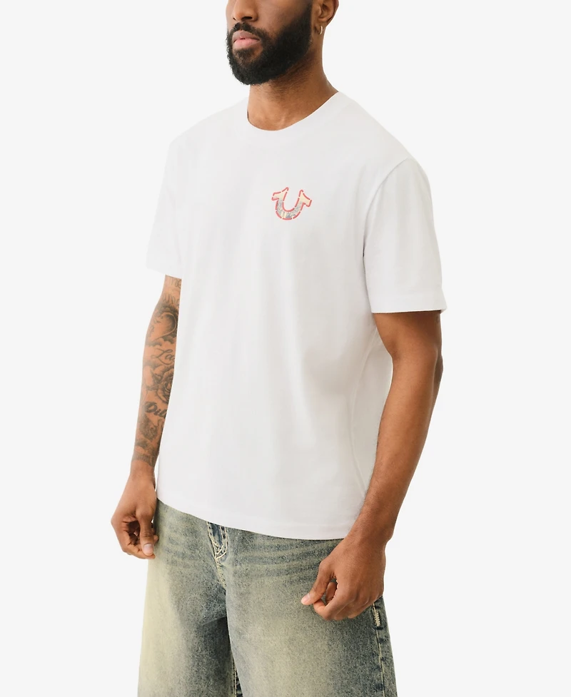 True Religion Men's Short Sleeve Graffiti Puff T-Shirt
