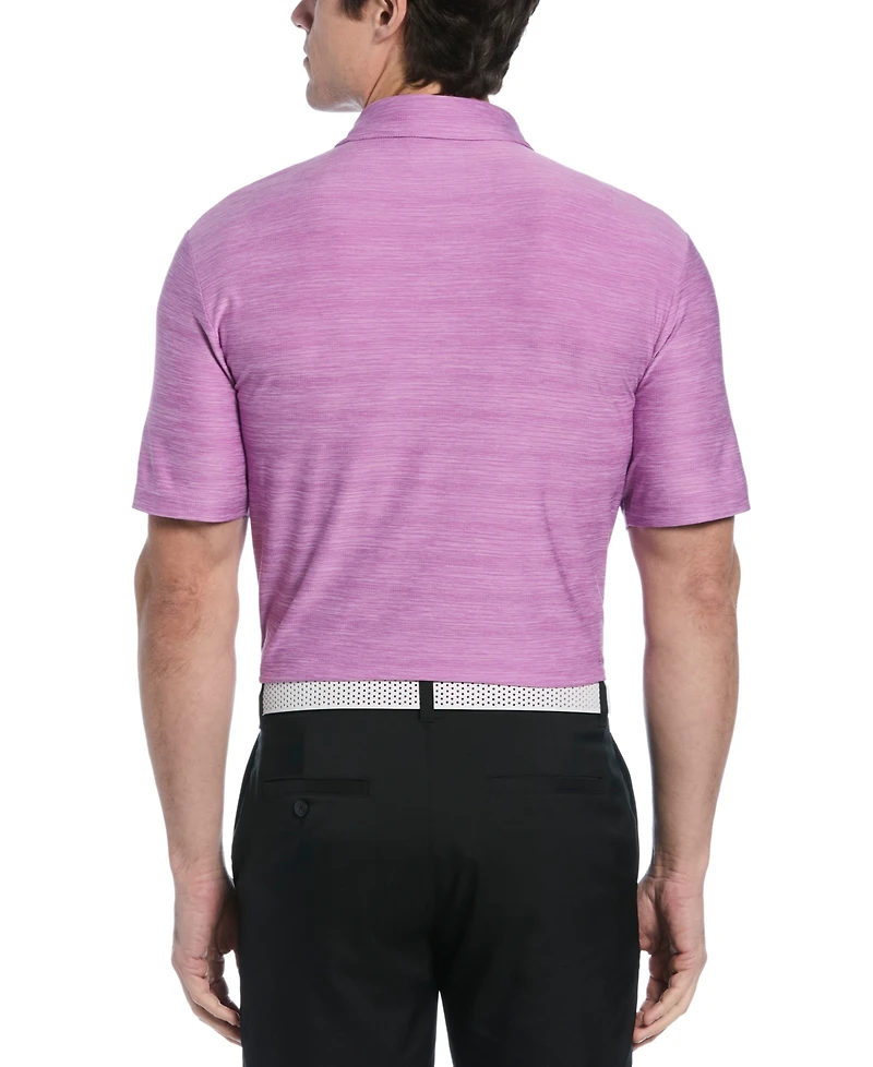 Pga Tour Men's Short-Sleeve Airflux Heather Golf Polo Shirt