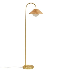 Ink+Ivy 66" Laguna Rattan Weave Shade Iron Floor Lamp