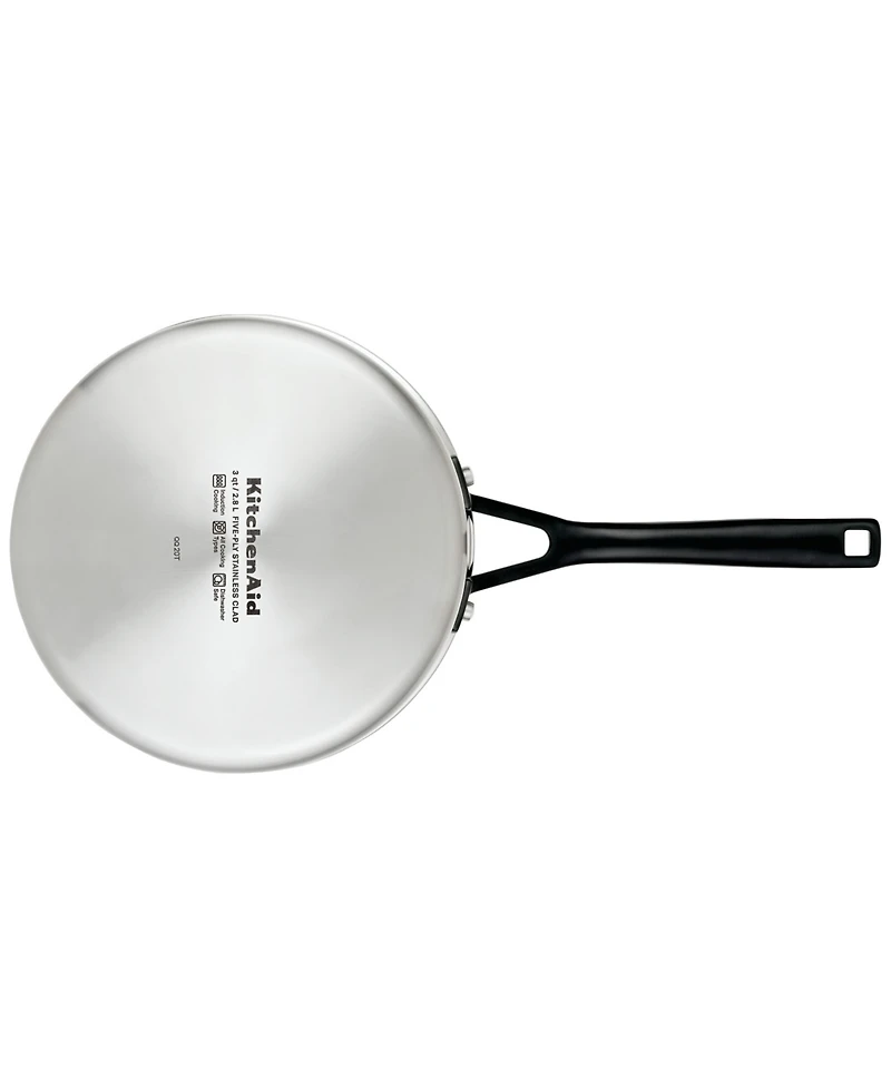 KitchenAid Stainless Steel 5-Ply Clad 3 Qt. Covered Saucepan