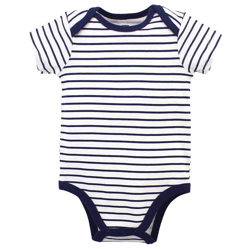 Hudson Baby Girls Comfortable All-Cotton Bodysuit 3Pk
