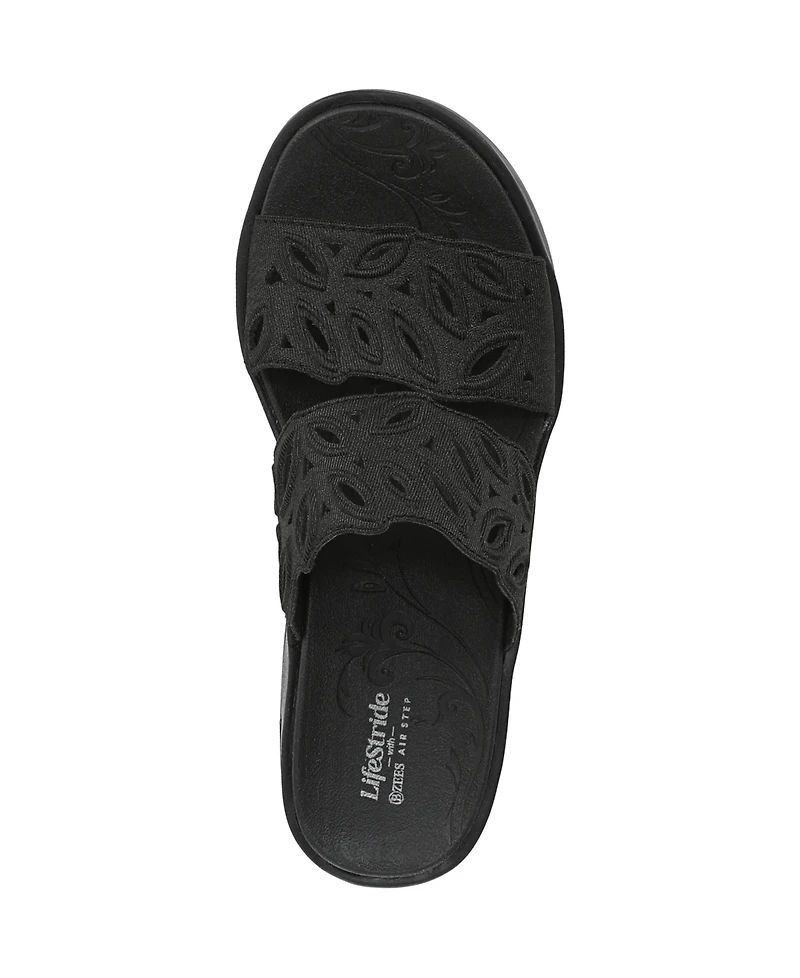 LifeStride Women's Delight Washable Slide Wedge Sandals