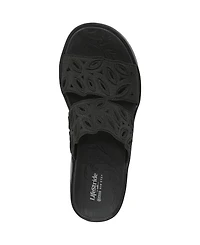 LifeStride Women's Delight Washable Slide Wedge Sandals