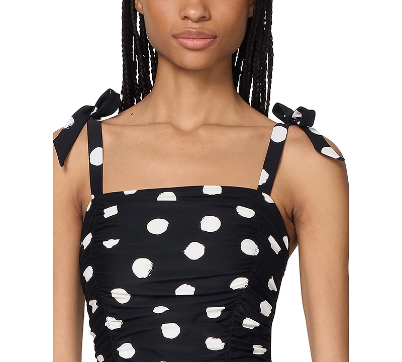 Kate Spade Women's Shirred Tied One-Piece Swimsuit