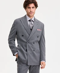 Tayion Collection Men's Classic-Fit Pinstripe Double-Breasted Suit Separate Jacket