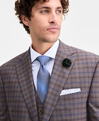 Tayion Collection Men's Classic-Fit Plaid Suit Separate Jacket