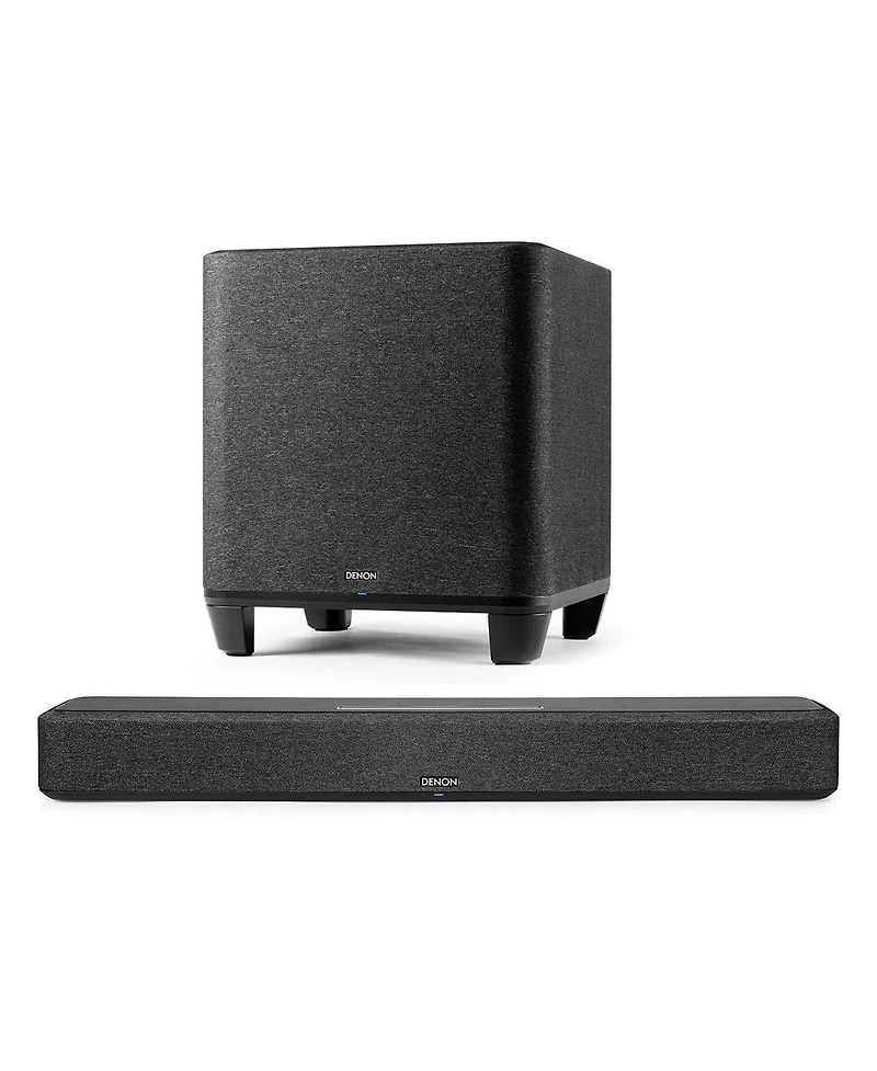 Denon Home Sound Bar 550 with Dolby Atmos and Heos Built-in and Denon Home Wireless 8" Subwoofer with Heos