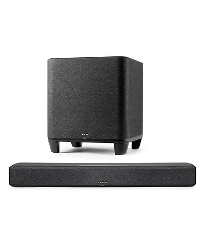 Denon Home Sound Bar 550 with Dolby Atmos and Heos Built-in and Denon Home Wireless 8" Subwoofer with Heos