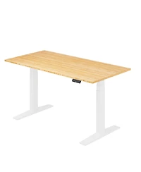 Flexispot E7-commercial W Electric Adjustable Standing Desk, Bamboo Top