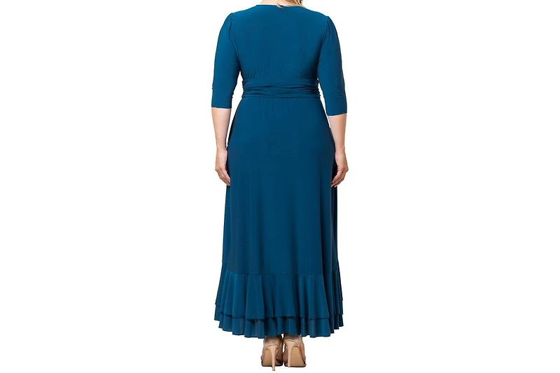 Kiyonna Plus Veronica Ruffled Evening Gown