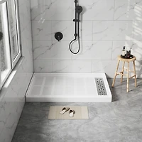 Casainc 48"W X 36"D Smc Single Threshold Shower Base Anti-Slip Shower Pan