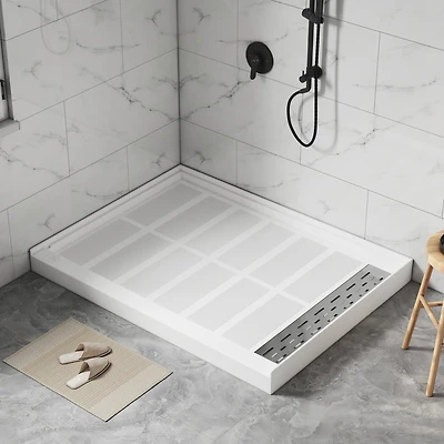 Casainc 48"W X 36"D Smc Single Threshold Shower Base Anti-Slip Shower Pan
