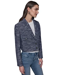 Karl Lagerfeld Paris Women's Tweed Cropped Jacket