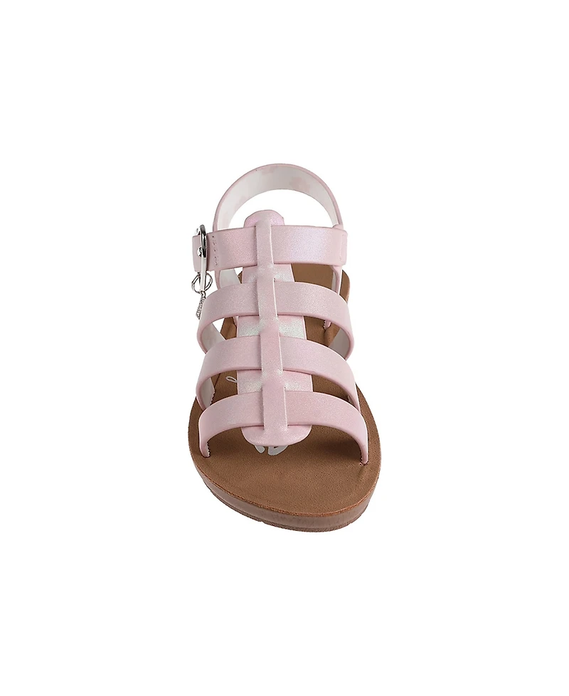 Bebe Toddler Girls Flower Print Lining with Fisherman Sandals