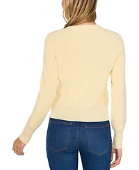 CeCe Women's Button-Front Knit Cardigan