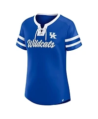 Fanatics Women's Royal Kentucky Wildcats Iconic Athena Lace-Up T-Shirt