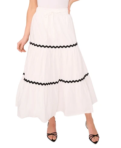 CeCe Women's Rickrack-Trim Maxi Skirt