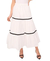 CeCe Women's Rickrack-Trim Maxi Skirt