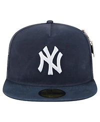 New Era Men's Navy New York Yankees Championship Side Flag A-Frame 59FIFTY Fitted Hat