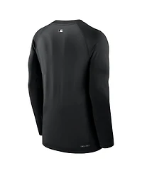 Nike Men's Black Tampa Bay Rays Authentic Collection Game Time Raglan Performance Long Sleeve T-Shirt