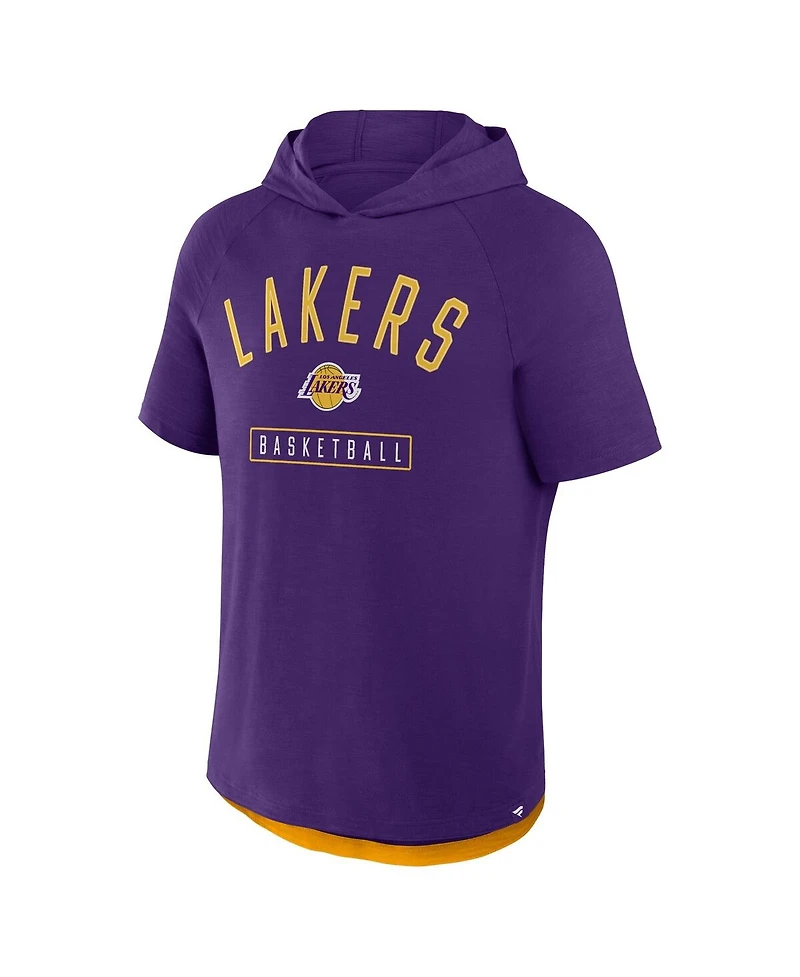 Fanatics Men's Purple Los Angeles Lakers Pass Legend Hooded T-Shirt