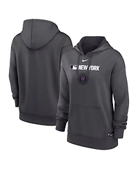 Nike Women's Anthracite New York Mets Authentic Collection City Connect Performance Pullover Hoodie