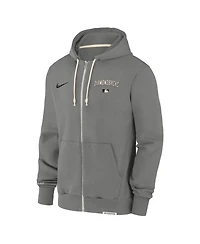Nike Men's Charcoal Arizona Diamondbacks Authentic Collection Travel Performance Full-Zip Hoodie