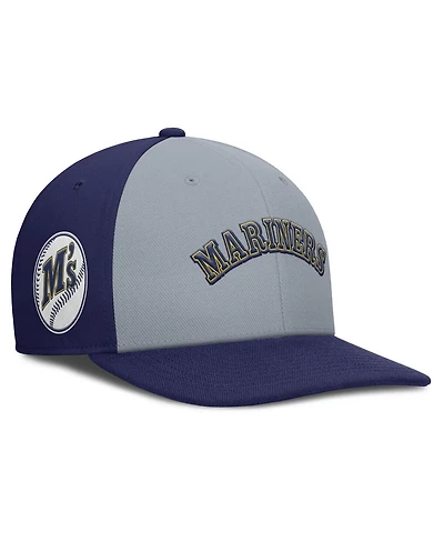 Nike Men's Gray/Navy Seattle Mariners Pro Performance Snapback Hat