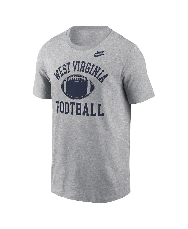 Nike Men's Heather Gray West Virginia Mountaineers Legacy Football Icon T-Shirt