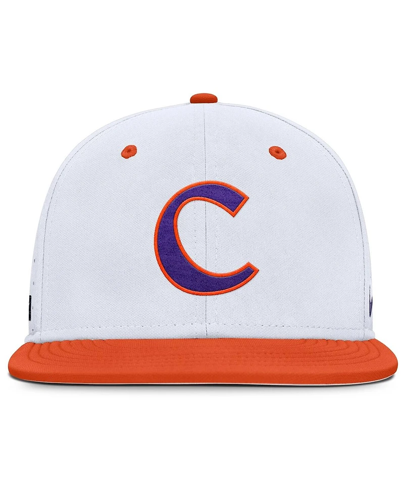 Nike Men's White/ Clemson Tigers On-Field Dugout True Performance Fitted Hat