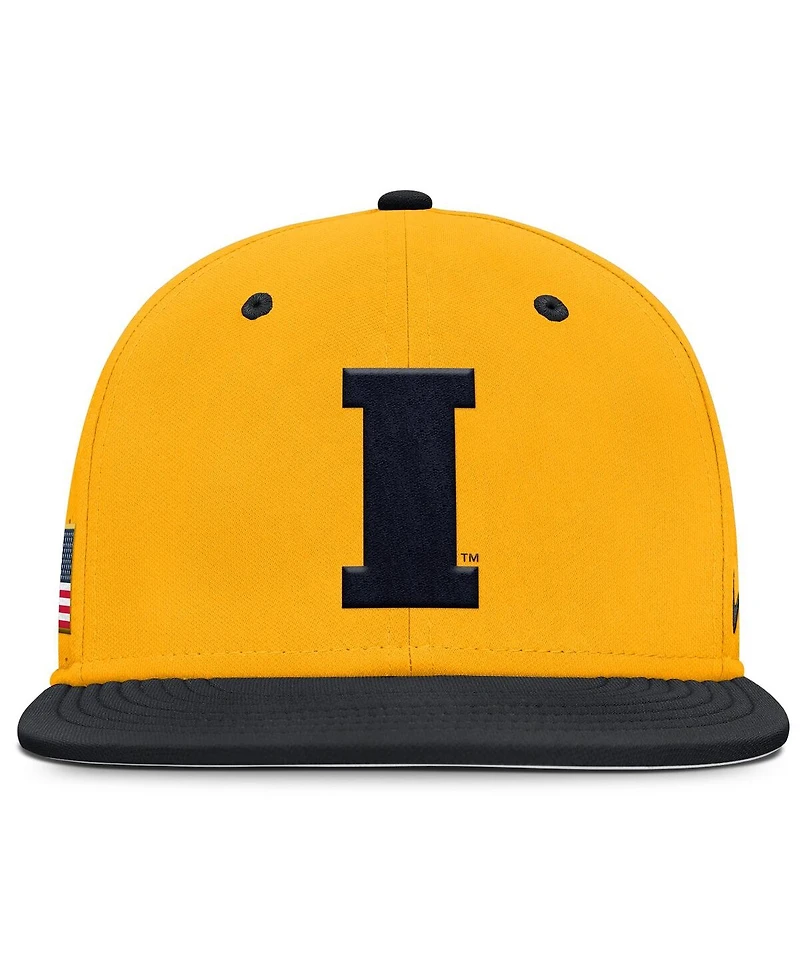 Nike Men's Gold Iowa Hawkeyes On-Field Dugout True Performance Fitted Hat