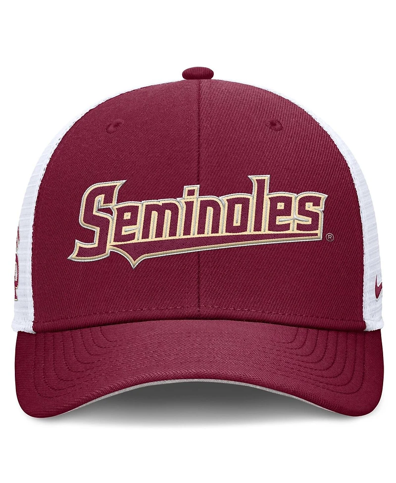 Nike Men's Garnet Florida State Seminoles 2025 Dugout Coaches Rise Performance Trucker Adjustable Hat