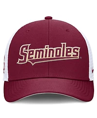 Nike Men's Garnet Florida State Seminoles 2025 Dugout Coaches Rise Performance Trucker Adjustable Hat