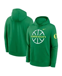 Nike Men's Apple Green Oregon Ducks Basketball Icon Club Fleece Pullover Hoodie