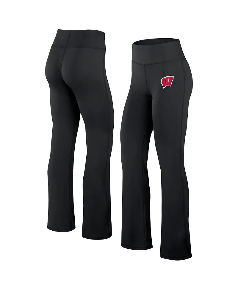 Fanatics Women's Black Wisconsin Badgers Training Camp Maxed Out Flare Leggings