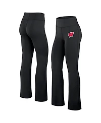 Fanatics Women's Black Wisconsin Badgers Training Camp Maxed Out Flare Leggings