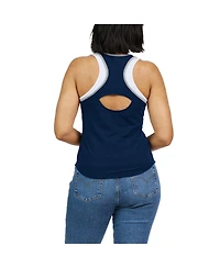 Wear by Erin Andrews Women's Navy New York Yankees Colorblock Racerback Tank Top