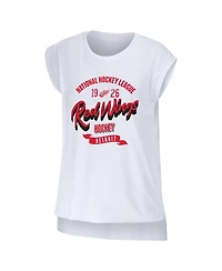 Wear by Erin Andrews Women's White Detroit Red Wings Domestic Tank Top